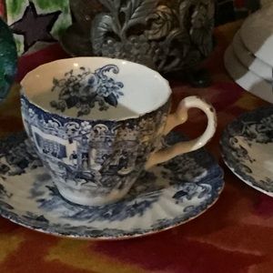 COACHING SCENE, BLUE / JOHNSON BROTHERS